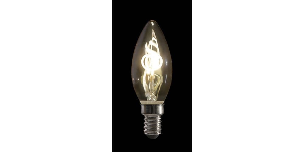 Showtec LED Filament Candle Bulb B10 Bombilla de 2W Regulable con Filamento en Espiral LED Filament Candle Blud B10
