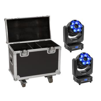 Eurolite set 2x led tmh-h240 beam/wash/flower effect + case