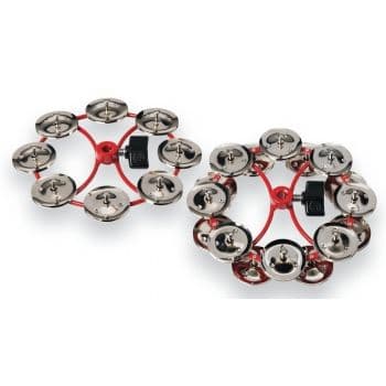 Lp panderetas city hi-hat jingle ring doble fila, lp191nyd