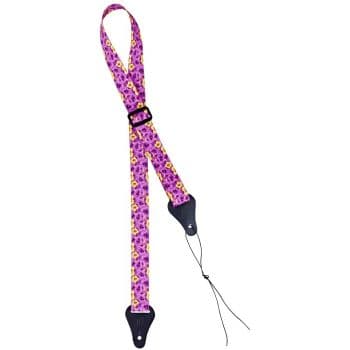 Ortega ous-pufl correa para ukelele morado con flores