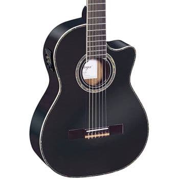 Ortega rce141bk guitarra clásica electrificada black