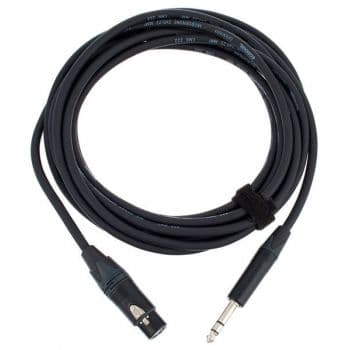 Cordial cpm 5 fv cable jack balanceado a xlr hembra 5 metros
