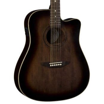 Luna guitars art vintage dreadnought cw a/e distressed vintage brownburst. guitarra electroacústica