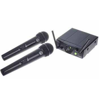 Akg wms-40 mini dual vocal set microfono inalambrico mano us25b/d
