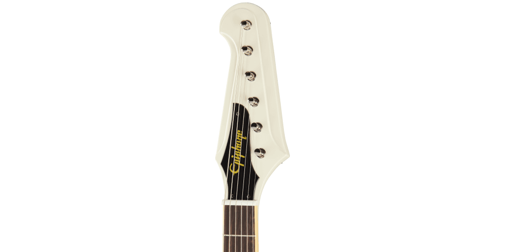 Epiphone 1963 Firebird V Maestro Vibrola Reissue Guitarra Eléctrica White con estuche epiphone 1963 firebird v
