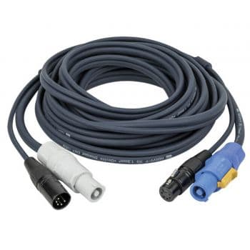 DAP Audio Cable Hibrido Powercon y XLR de 5 Pines 75cm Cable Hibrido Powercon y XLR de 5 Pines 75cm