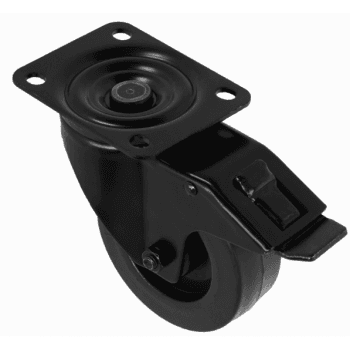 Adam Hall 372191 BLK - Rueda Giratoria de 100 mm con Freno, Negra 372191 BLK