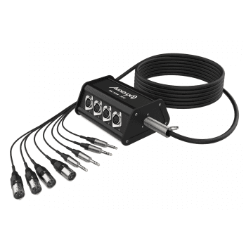 Audibax MC XLR4 J4 10 Metros Cajetín Escenario 4 XLR Entrada + 4 Jacks