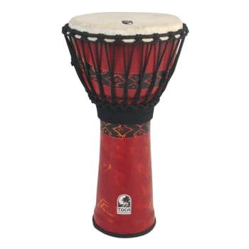 Toca Percussion SFDJ-12RP Bali Red Djembe Freestyle Afinación cuerda SFDJ-12RP