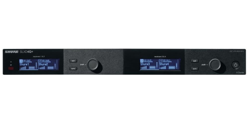 SHURE SLXD4QDANTE G65 Receptor inalámbrico SLXD Quadversity G65 Dante SLXD4QDANTE G65
