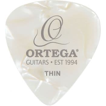 Ortega ogp-wp-t10 set de púas thin 10 unidades white pearl