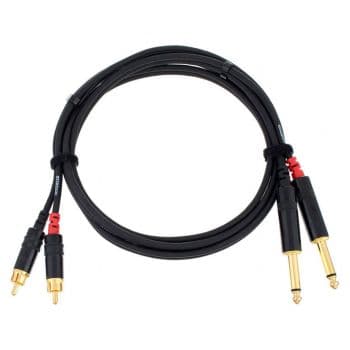 Cordial cfu 1,5 pc cable 2 jack macho a 2 rca 1,5 metros