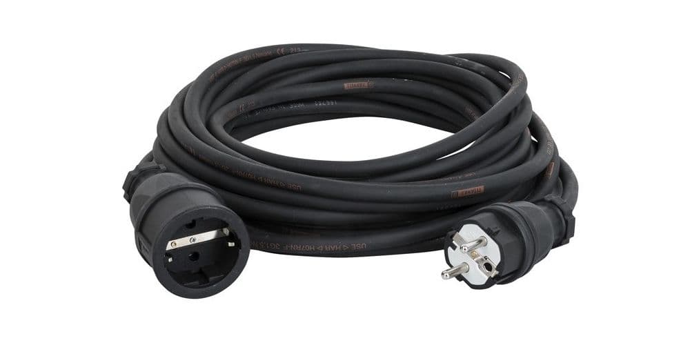Showtec Ext. 5 Metros DAP Cable Schuko/Schuko Titanex con PCE 3 x 1,5 mm² Ext. Cable Schuko/Schuko-Titanex 5m, 3 x 1,5 mm, c