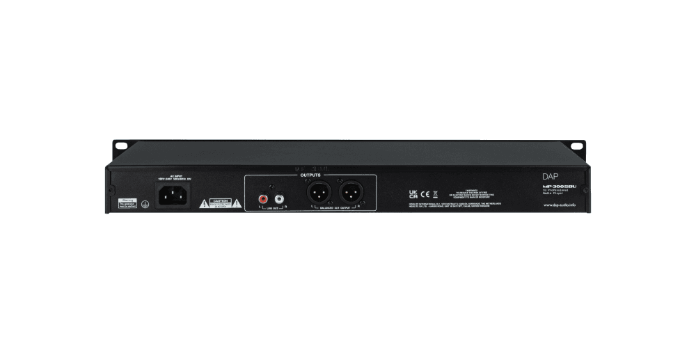 DAP Audio MP-300SBU Professional USB/SD/BT Media Player MP-300SBU