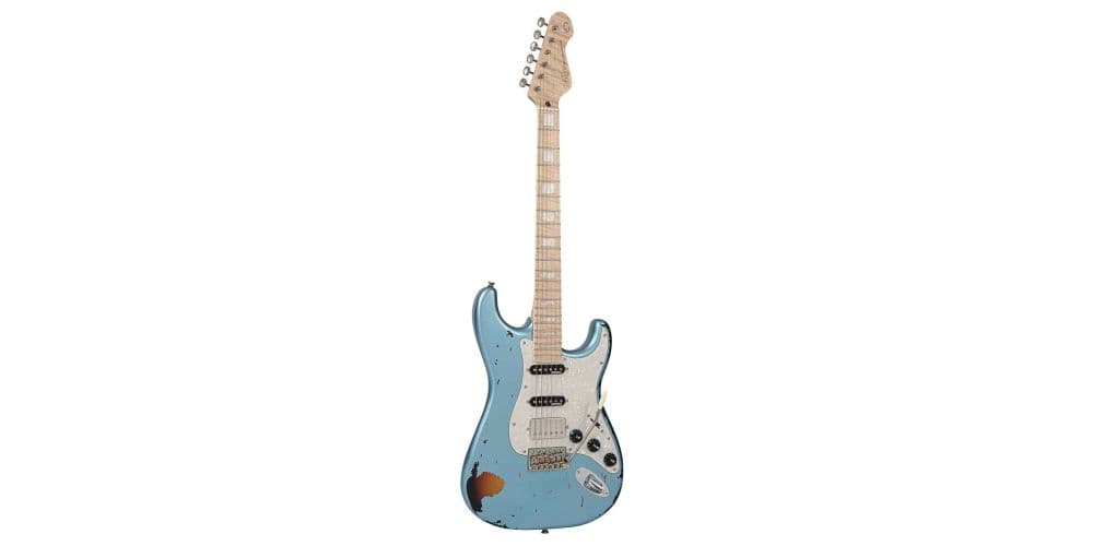 Vintage V6-30TH Guitarra Electrica Gun Hill Blue + Funda V6-30TH