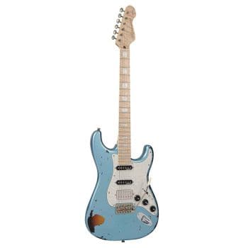Vintage V6-30TH Guitarra Electrica Gun Hill Blue + Funda V6-30TH