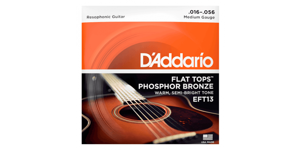 D Addario EFT13 Cuerdas de Guitarra Resofónica Media EFT13
