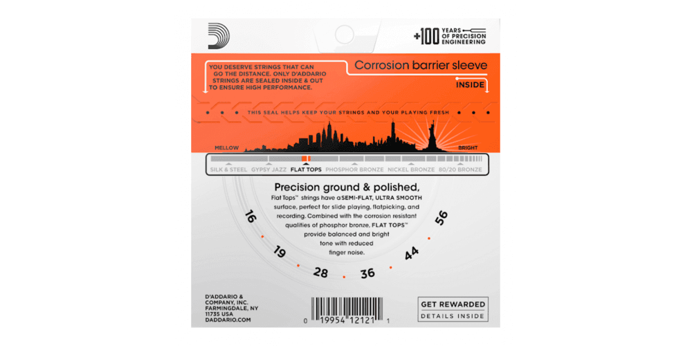 D Addario EFT13 Cuerdas de Guitarra Resofónica Media EFT13