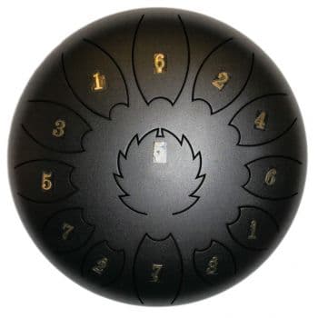 Fzone steel tongue drum f-zone std618n negro (6 8 notas)