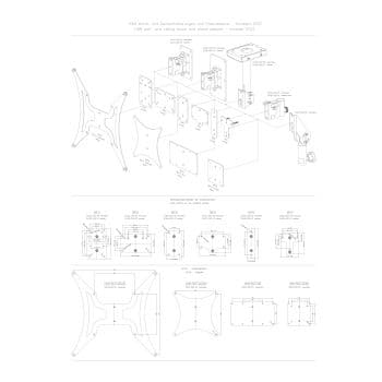 Konig & Meyer 24354-000-55 Panel adaptador Soporte de montaje universal horizontal 24354-000-55