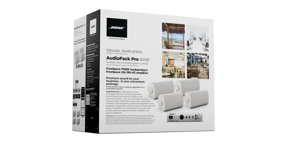 BOSE AUDIOPACK PRO S4 White Solucion Completa Musica ambiente para negocios AUDIOPACK PRO S4 White