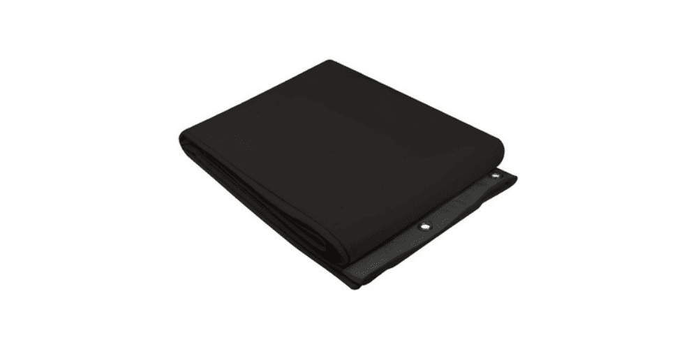 Adam Hall Accesorios 0160 X 43 - Tela Acústica B1 con Ojales Niquelados y Dobladillo 4x3m, Negro 0160 X 43 Negro