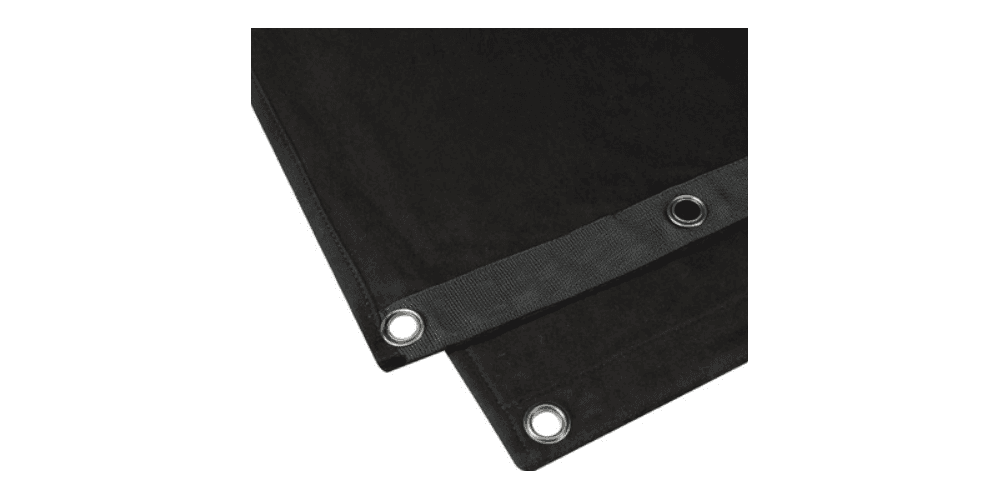 Adam Hall Accesorios 0160 X 43 - Tela Acústica B1 con Ojales Niquelados y Dobladillo 4x3m, Negro 0160 X 43 Negro