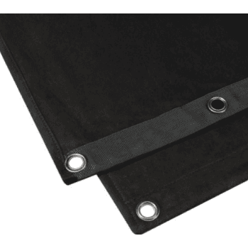 Adam Hall Accesorios 0160 X 43 - Tela Acústica B1 con Ojales Niquelados y Dobladillo 4x3m, Negro 0160 X 43 Negro