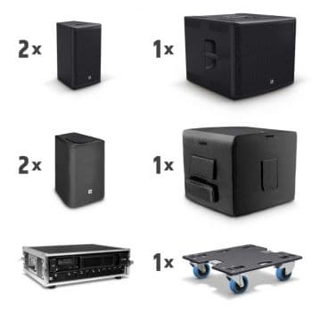 Ld systems STINGER G3 LOUNGE SET - 2 Altavoces Pasivos de 8" para Megafonía + 1 Subwoofer Pasivo de 15" + Rack de Amplificación STINGER G-3 LOUNGE SET