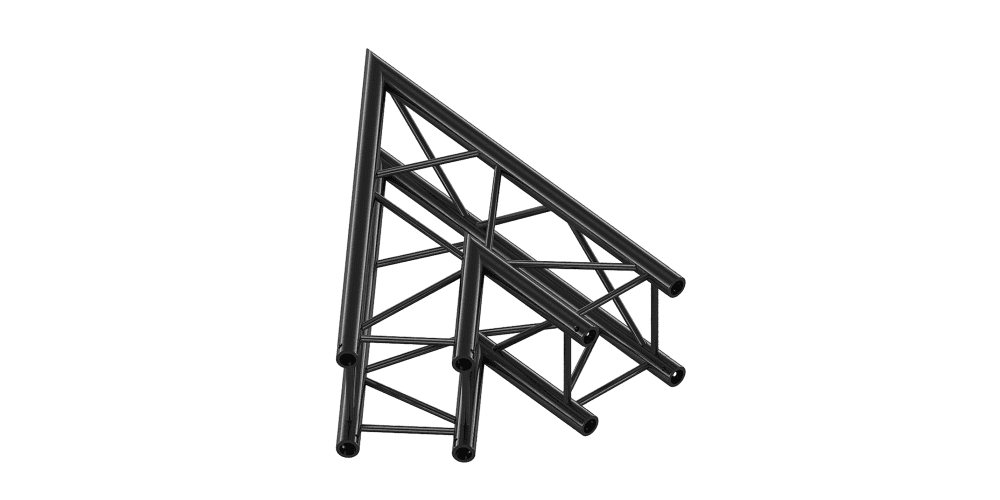 Showtec GQ30001HDB Corner 45 Heavy Duty Black Pro-30 Square G Truss GQ30001HDB