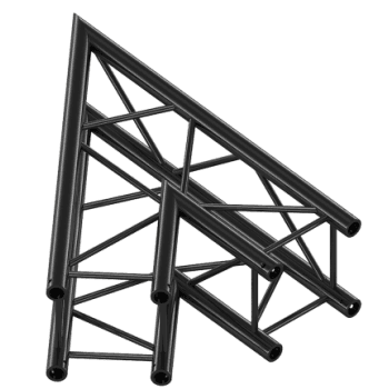 Showtec GQ30001HDB Corner 45 Heavy Duty Black Pro-30 Square G Truss GQ30001HDB