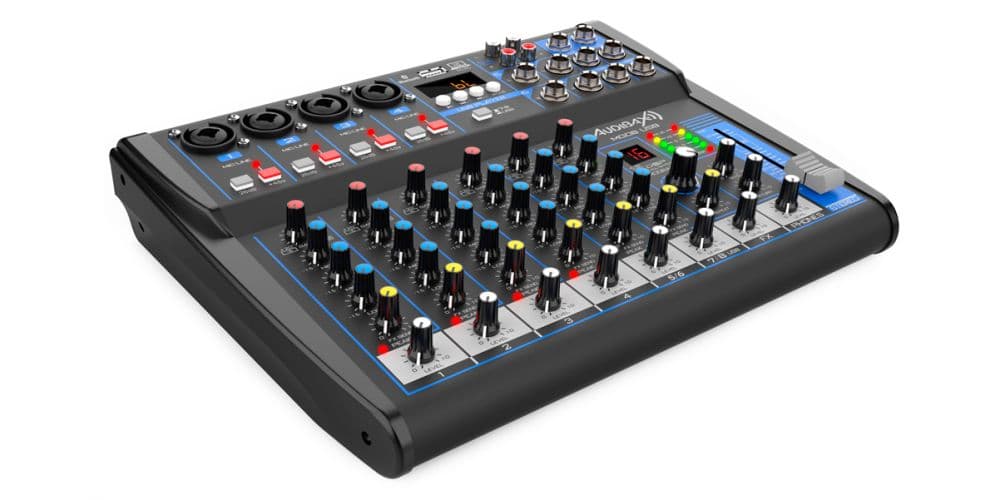 Audibax MG08 USB Mesa Mezclas 8 canales con Bluetooth, MP3 , USB Rec y Efectos MG08