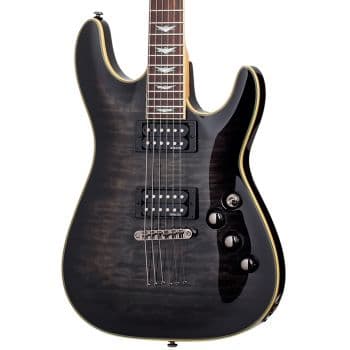 Schecter omen extreme-6 see-thru black. guitarra eléctrica