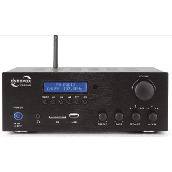 Dynavox vt-80 mkii amplificador, fm, bluetooth,usb 80 watios
