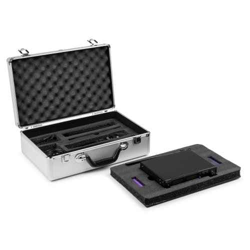 Power Dynamics PD522 Set de micrófono inalámbrico UHF con 2 micrófonos de mano PD522 Wirel.Micro UHF 2x100Ch 2HH