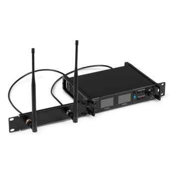 Power Dynamics PD522 Set de micrófono inalámbrico UHF con 2 micrófonos de mano PD522 Wirel.Micro UHF 2x100Ch 2HH