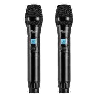 Power Dynamics PD522 Set de micrófono inalámbrico UHF con 2 micrófonos de mano PD522 Wirel.Micro UHF 2x100Ch 2HH
