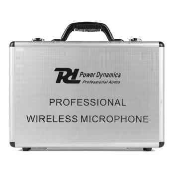 Power Dynamics PD522 Set de micrófono inalámbrico UHF con 2 micrófonos de mano PD522 Wirel.Micro UHF 2x100Ch 2HH