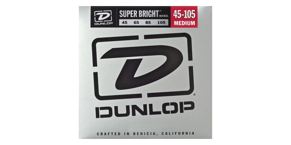 Dunlop CDUDBSBN45105 Juego Cuerdas Bajo 4 Super Bright Nickel Medium 45-105 CDUDBSBN45105
