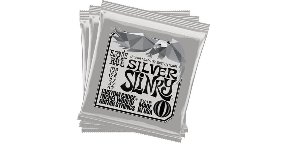 Ernie Ball 2218 Slinky Silver John Mayer Signature 10.5-47 3PACK 2221