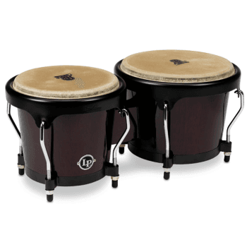 Lpa601-dw set de bongos 6 3/4 + 8 dark wood