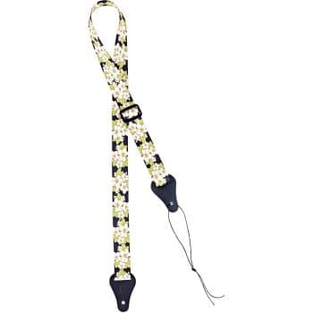 Ortega ous-grfl correa para ukelele verde con flores