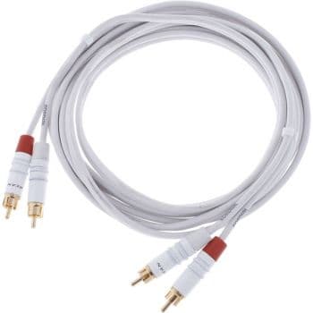Cordial cfu 3 cc-snow cable 2 rca a 2 rca macho 3 metros