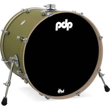 Drum workshop pdp pdcm1822kkso bombo concept maple satin olive 22 pulgadas