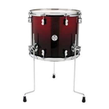 Drum workshop pdp tom base concept maple red to black sparkle fade pd806290