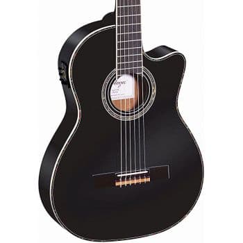 Ortega rce145bk guitarra clásica electrificada black