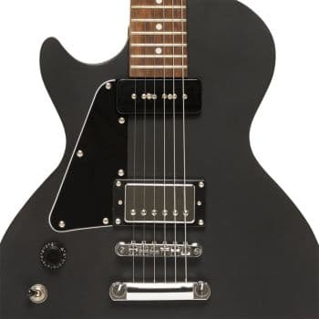 Stagg SEL-HB90-BLK-LH Guitarra Electrica con cuerpo de caoba maciza flat top, para zurdos SEL-HB90-BLK-LH