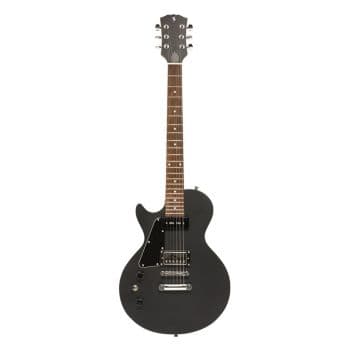 Stagg SEL-HB90-BLK-LH Guitarra Electrica con cuerpo de caoba maciza flat top, para zurdos SEL-HB90-BLK-LH