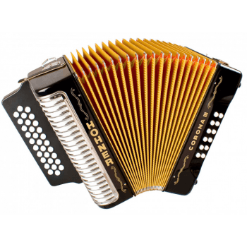 Hohner acordeón corona iii a-5721-gcf negro