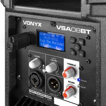 VONYX VSA08BT Altavoces activos Bi-Amplificados 8 pulgadas 250W Bluetooth VSA08BT